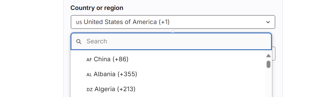 修改后的国家列表
